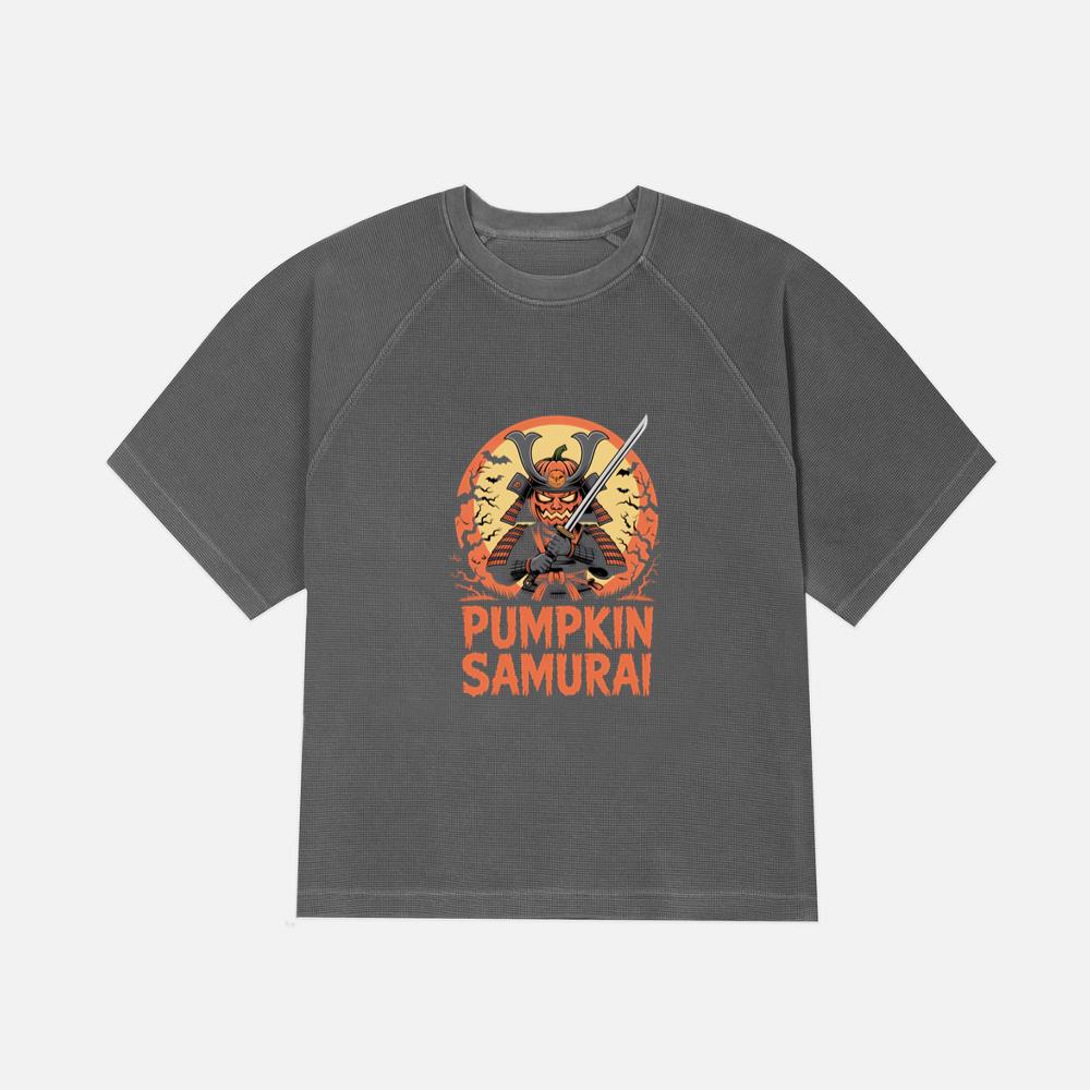 Pumpkin Samurai Warrior Halloween Graphic T-Shirt